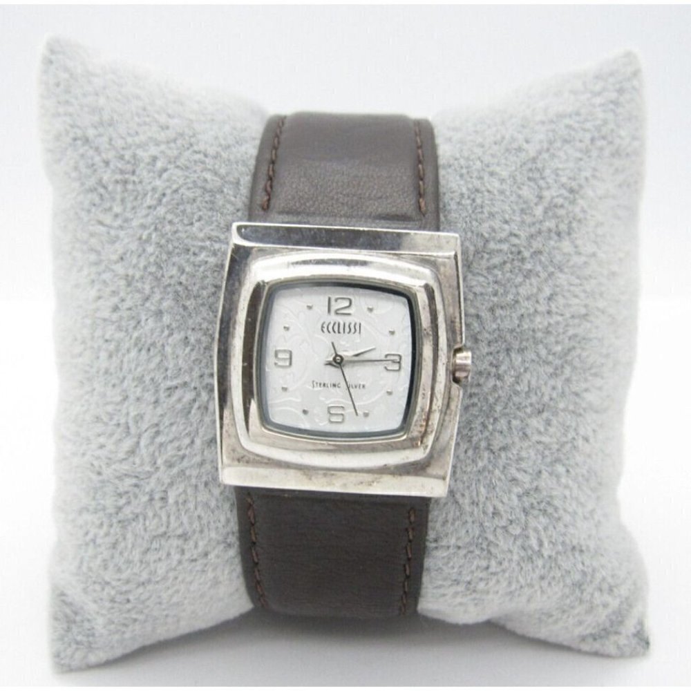 Women's‎ Ecclissi Sterling Silver Quartz WR Analog Dial Causal Watch (F90)